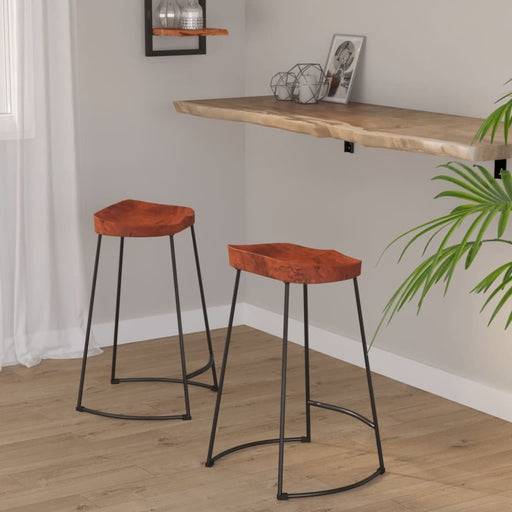 Gavin Bar Stools 2 Pcs 45x40x63 Cm Solid Wood Mango Taakop