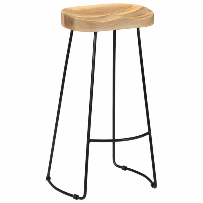 Gavin Bar Stools 2 Pcs Solid Mango Wood Gl724