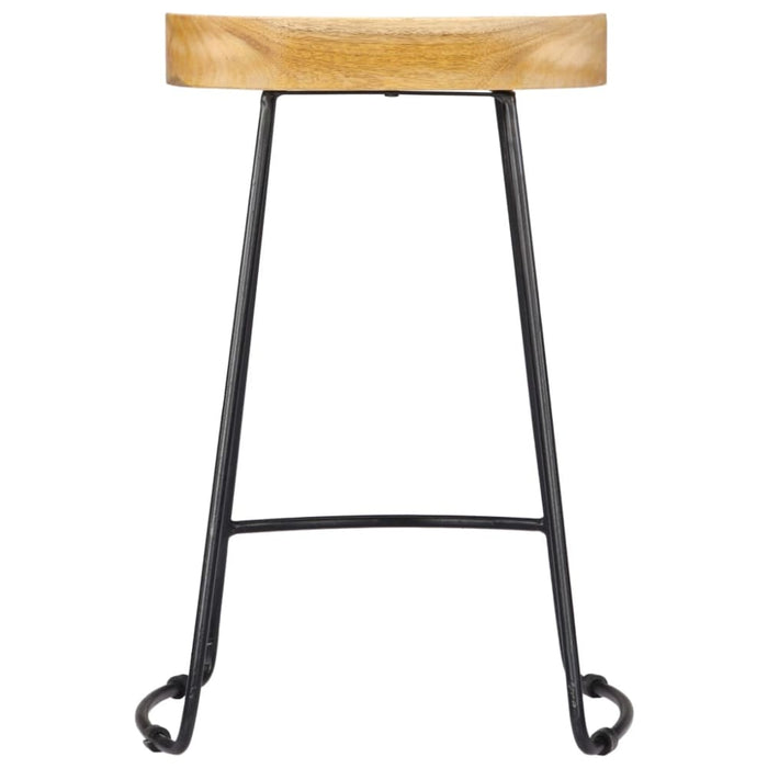 Gavin Bar Stools 2 Pcs Solid Mango Wood Gl727