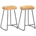 Gavin Bar Stools 2 Pcs Solid Mango Wood Gl727