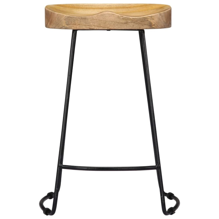 Gavin Bar Stools 2 Pcs Solid Mango Wood Gl727