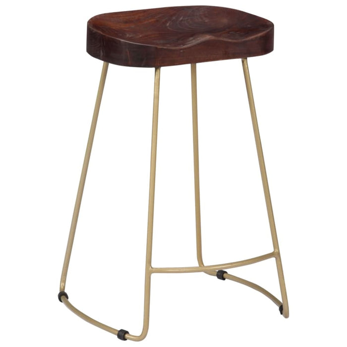 Gavin Bar Stools 2 Pcs Solid Mango Wood Xainta