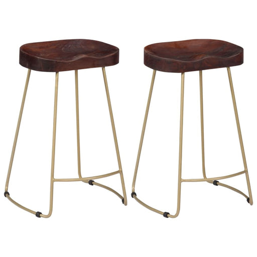 Gavin Bar Stools 2 Pcs Solid Mango Wood Xainta