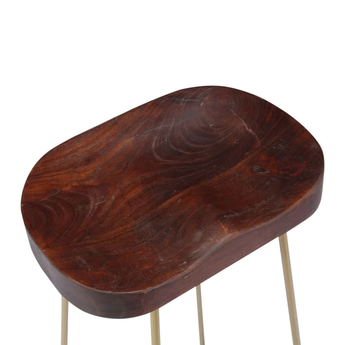 Gavin Bar Stools 2 Pcs Solid Mango Wood Xainta