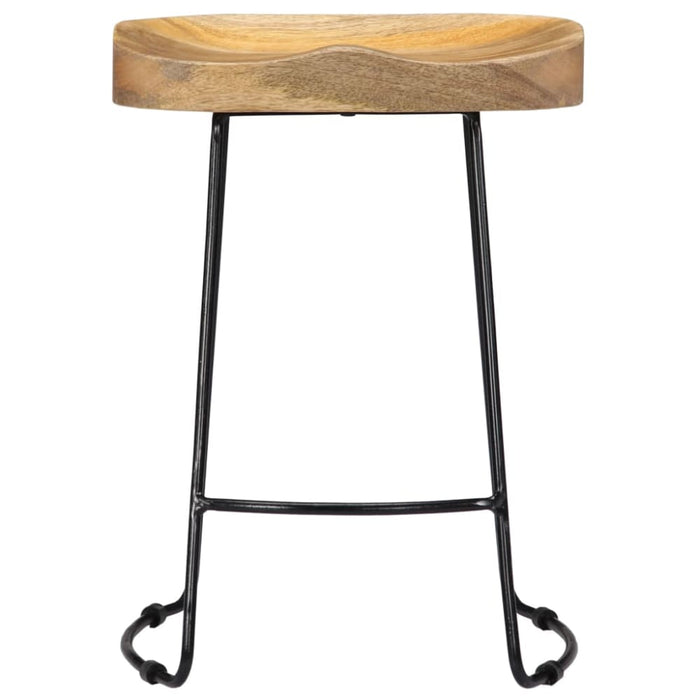 Gavin Bar Stools 2 Pcs Solid Mango Wood Xaintl