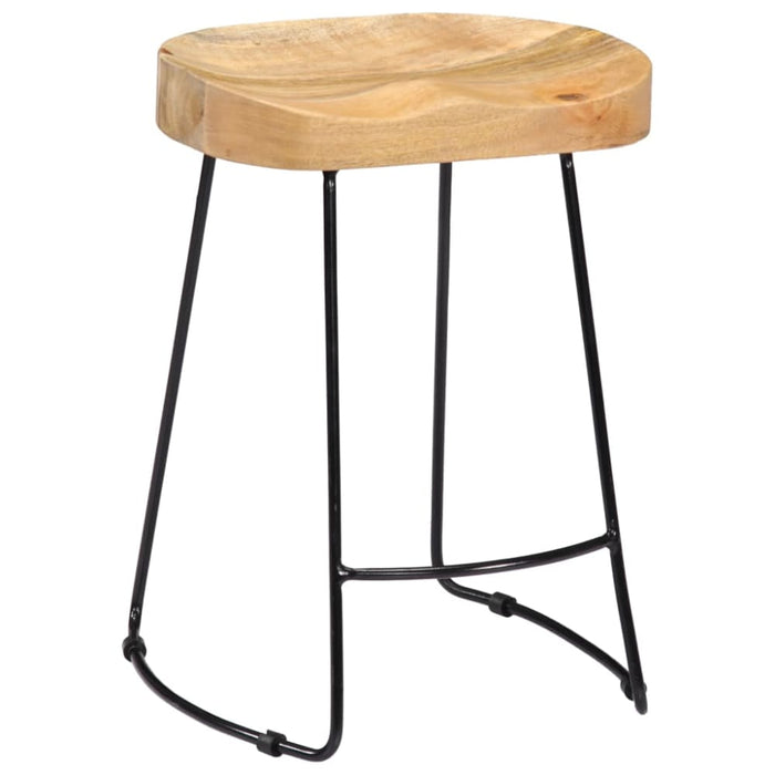 Gavin Bar Stools 2 Pcs Solid Mango Wood Xaintl