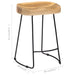 Gavin Bar Stools 2 Pcs Solid Mango Wood Xaintl