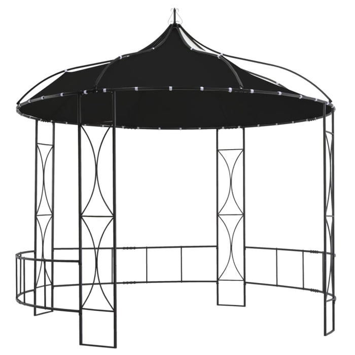 Gazebo 300x290 Cm Anthracite Round Tobbto