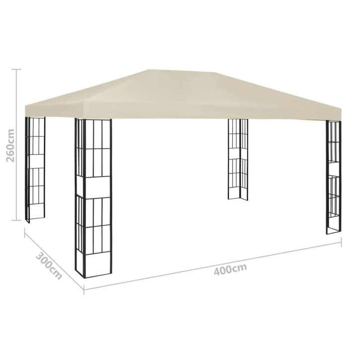 Gazebo 3x4 m Cream Aiknx