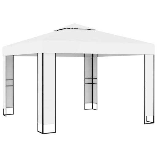 Gazebo With Double Roof 3x3 m White Aikpb