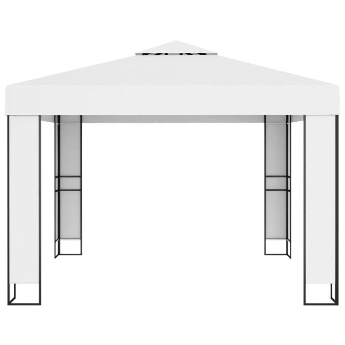 Gazebo With Double Roof 3x3 m White Aikpb