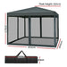 Gazebo Pop Up Marquee 3x3 Wedding Side Mesh Wall Outdoor