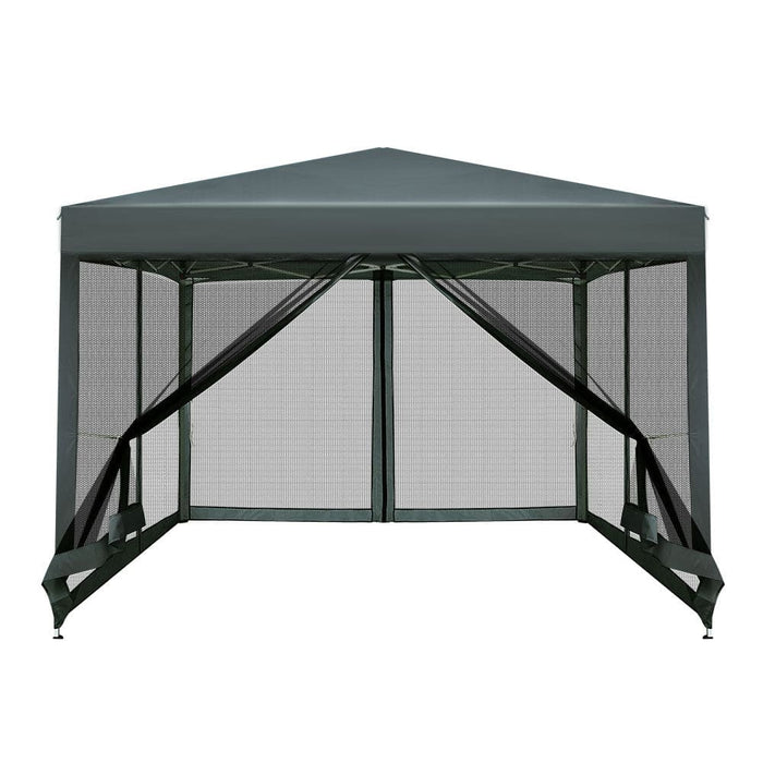 Gazebo Pop Up Marquee 3x3 Wedding Side Mesh Wall Outdoor