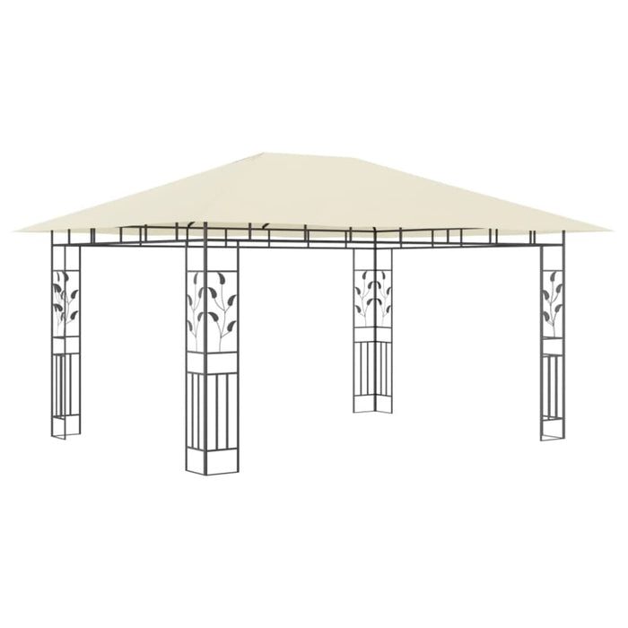 Gazebo With Mosquito Net 4x3x2.73 m Cream Aikib