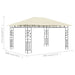 Gazebo With Mosquito Net 4x3x2.73 m Cream Aikib