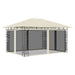 Gazebo With Mosquito Net 4x3x2.73 m Cream Aikib