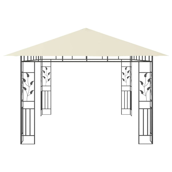 Gazebo With Mosquito Net 4x3x2.73 m Cream Aikib