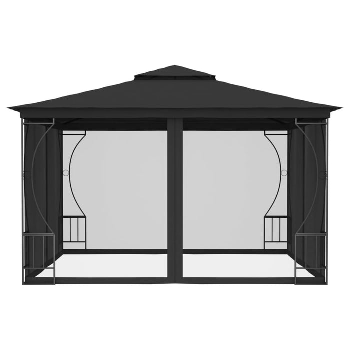 Gazebo With Nets 300x300x265 Cm Anthracite Anpki