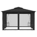 Gazebo With Nets 300x300x265 Cm Anthracite Anpki