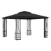 Gazebo With Nets 300x300x265 Cm Anthracite Anpki