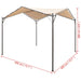 Gazebo Pavilion Tent Canopy 4x4 m Steel Beige Atoli