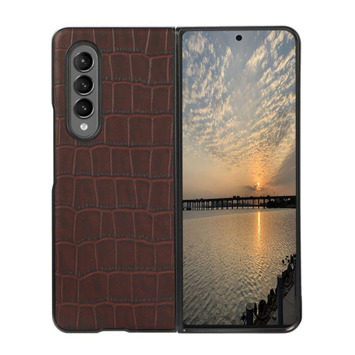 Genuine Leather Crocodile Texture Phone Case For Samsung