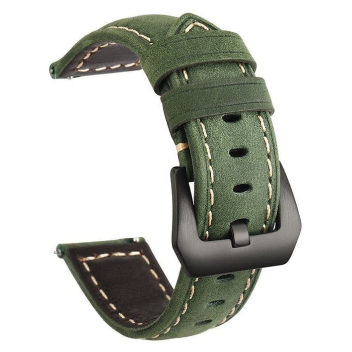 Genuine Leather Quick Release Pin Wristband Strap