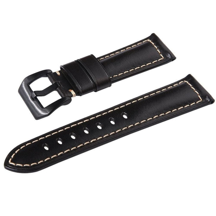 Genuine Leather Quick Release Pin Wristband Strap