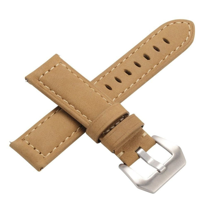 Genuine Leather Quick Release Pin Wristband Strap