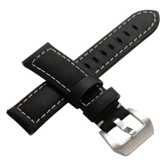 Genuine Leather Quick Release Pin Wristband Strap