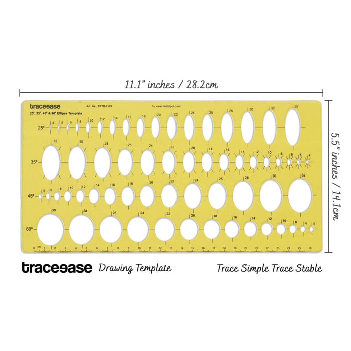 Geometric Drafting Ellipse Template Drawing Stencil