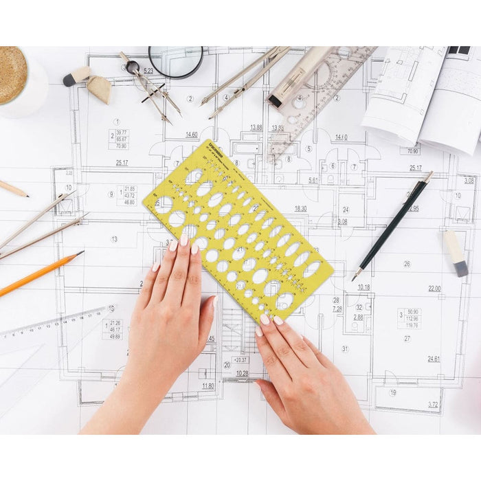 Geometric Drafting Ellipse Template Drawing Stencil