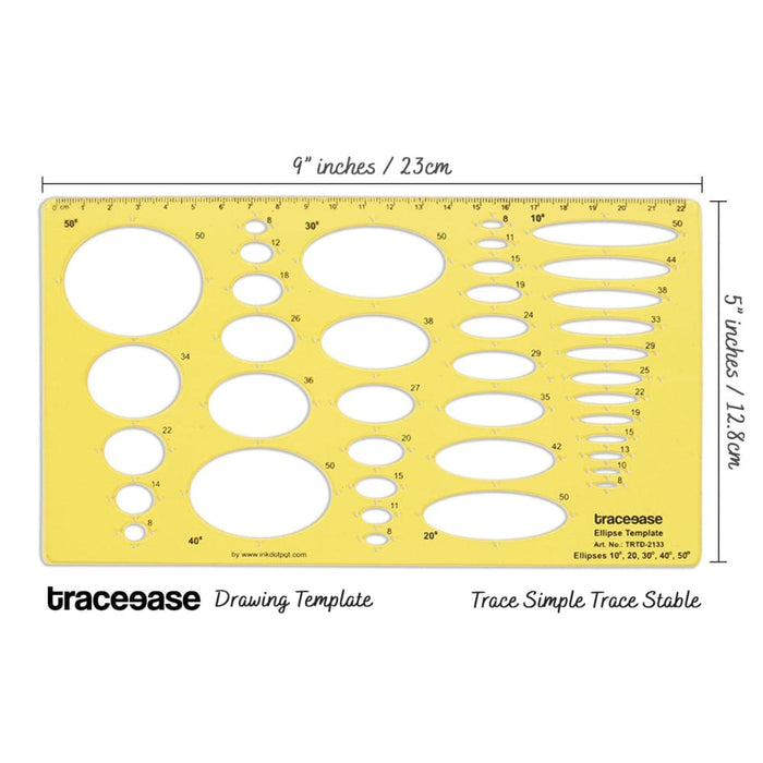 Geometric Drafting Ellipse Template Drawing Stencil