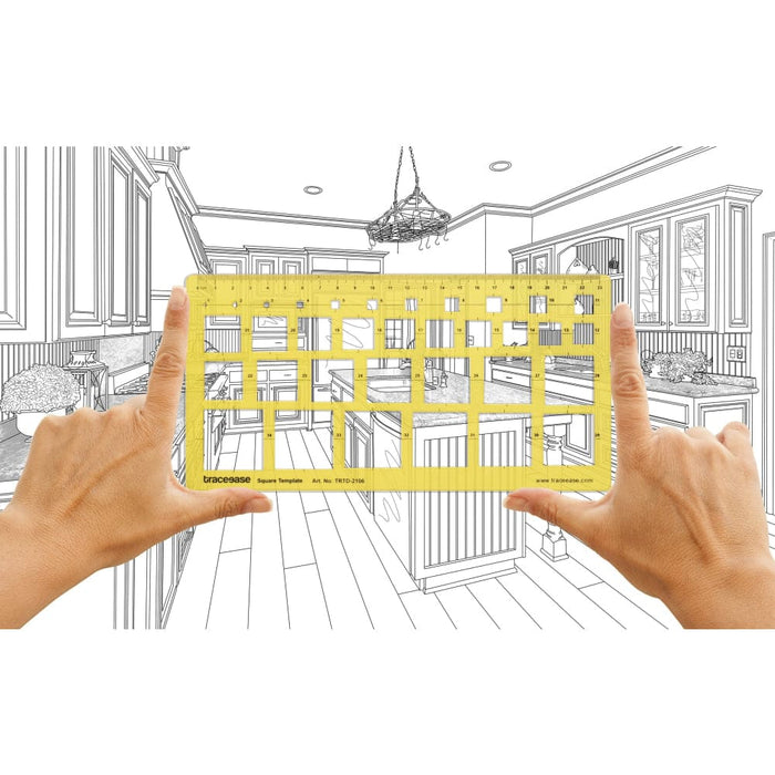 Geometric Drafting Sqaure Template Drawing Stencil