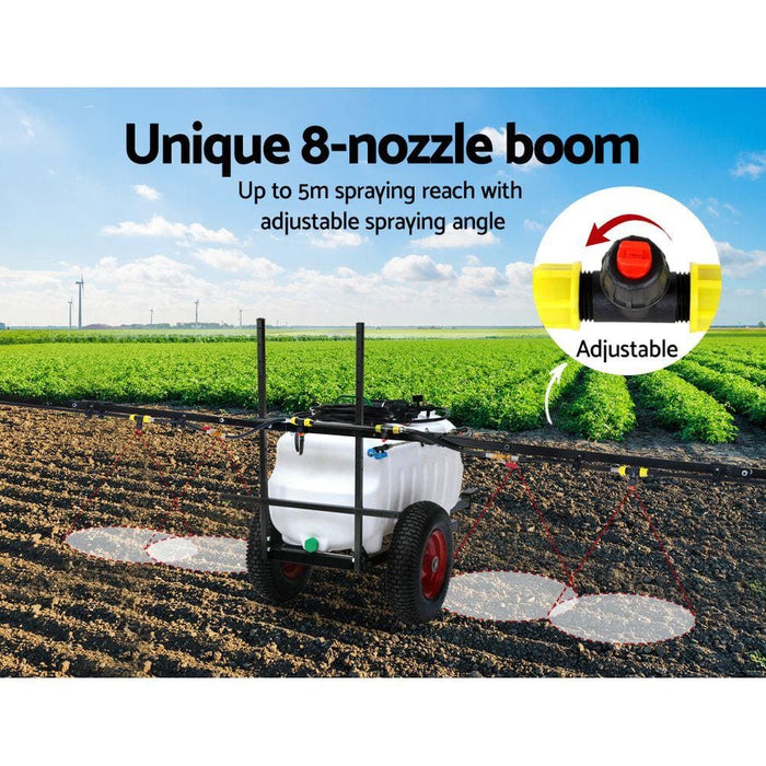 Giantz 100l Atv Weed Sprayer 5m Boom Trailer Spot Spray