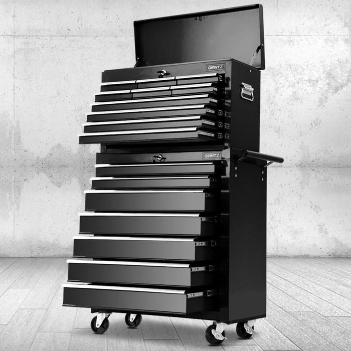 Giantz 17 Drawers Tool Box Trolley Chest Cabinet Cart