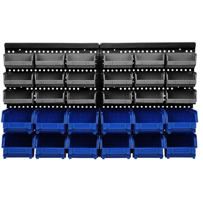 Giantz 60 Bin Wall Mounted Rack Storage Tools Garage