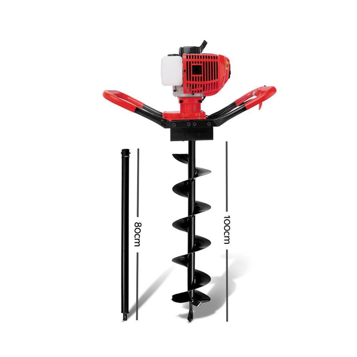 Giantz 80cc Heavy-duty Petrol Drill Borer With Easy Recoil