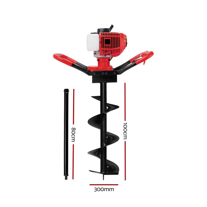 Giantz 80cc Petrol Post Hole Digger With Anti-vibration