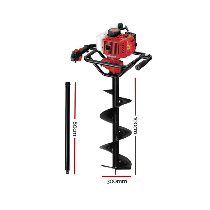 Giantz Efficient And Reliable 92cc Petrol Drill Borer