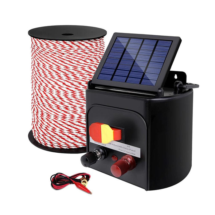 Giantz Electric Fence Energiser 3km Solar Powered Energizer