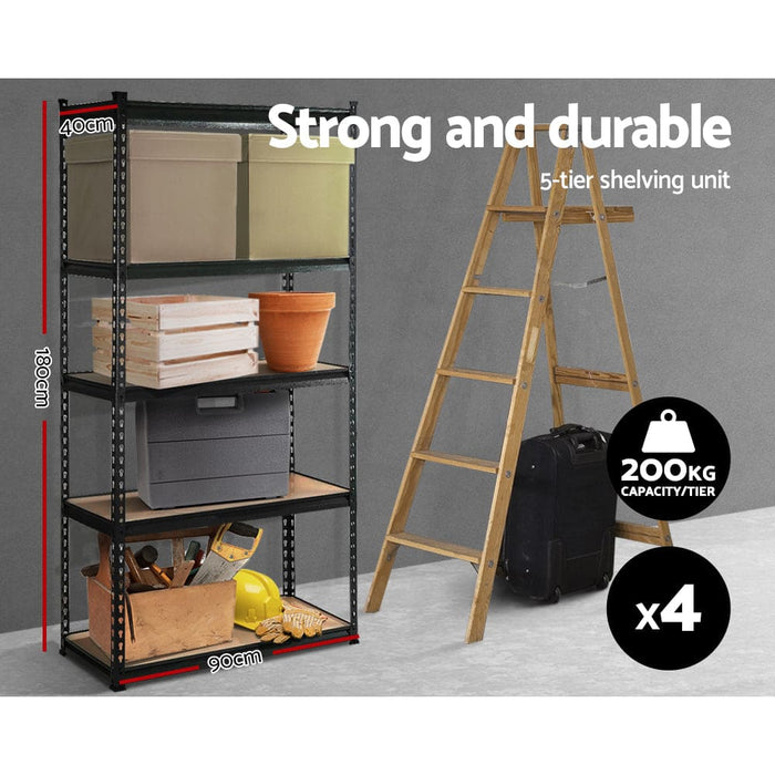 Giantz 4x1.8m Garage Shelving Warehouse Rack Storage