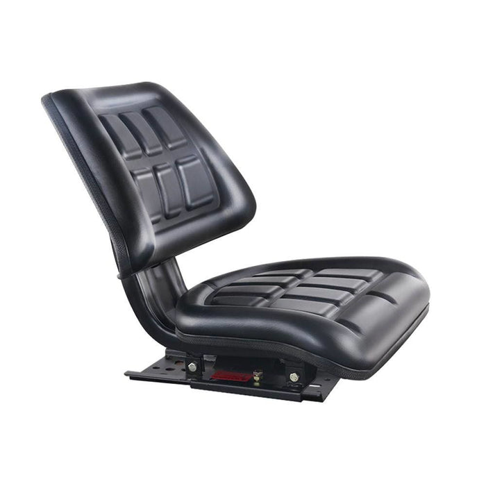 Giantz Pu Leather Tractor Seat With Sliding Track - Black