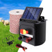 Giantz 5km Solar Electric Fence Energiser Charger With 500m