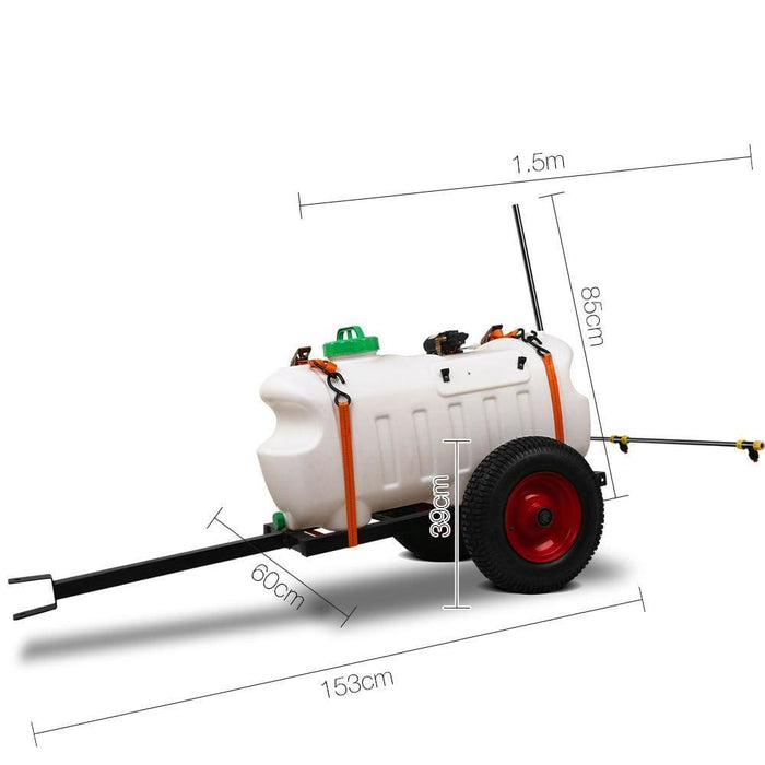 Giantz Weed Sprayer 100l Tank With 150kg Capacity Trailer