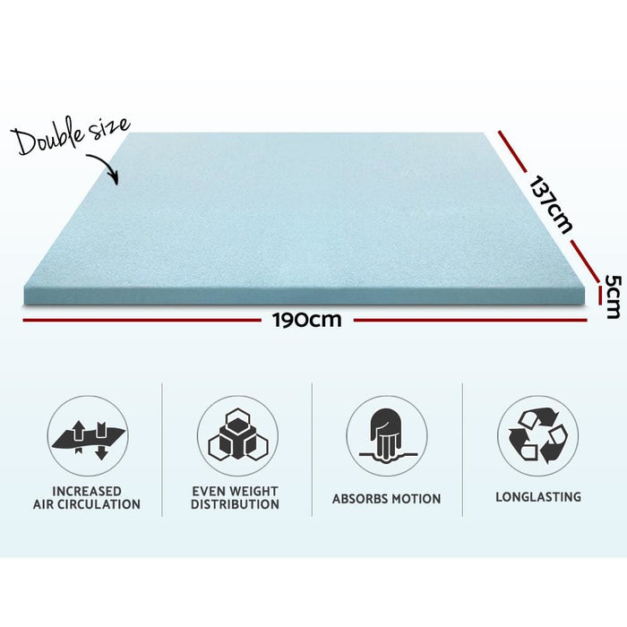 Giselle Bedding Cool Gel Memory Foam Mattress Topper w