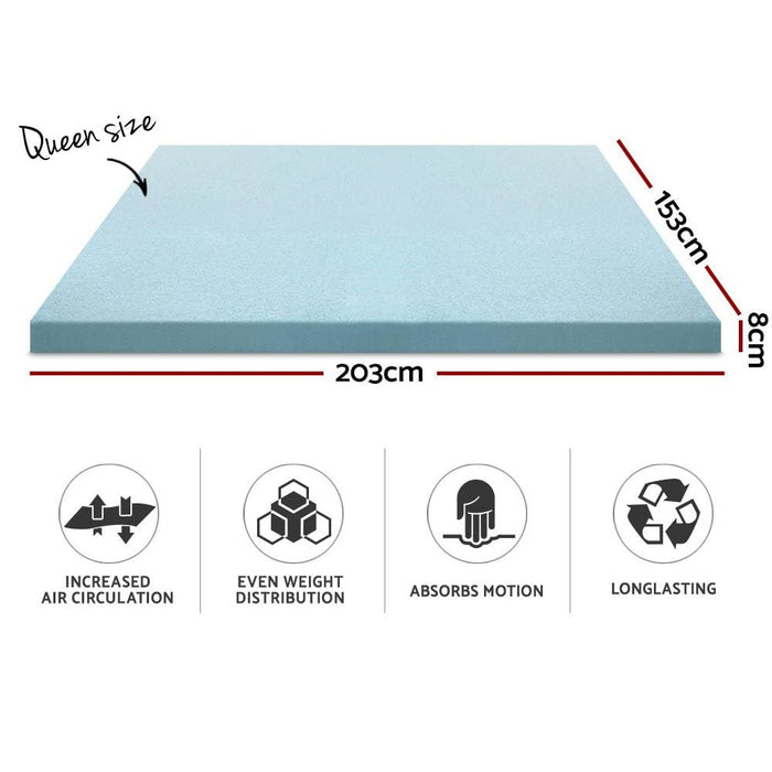 Giselle Bedding Cool Gel Memory Foam Mattress Topper w