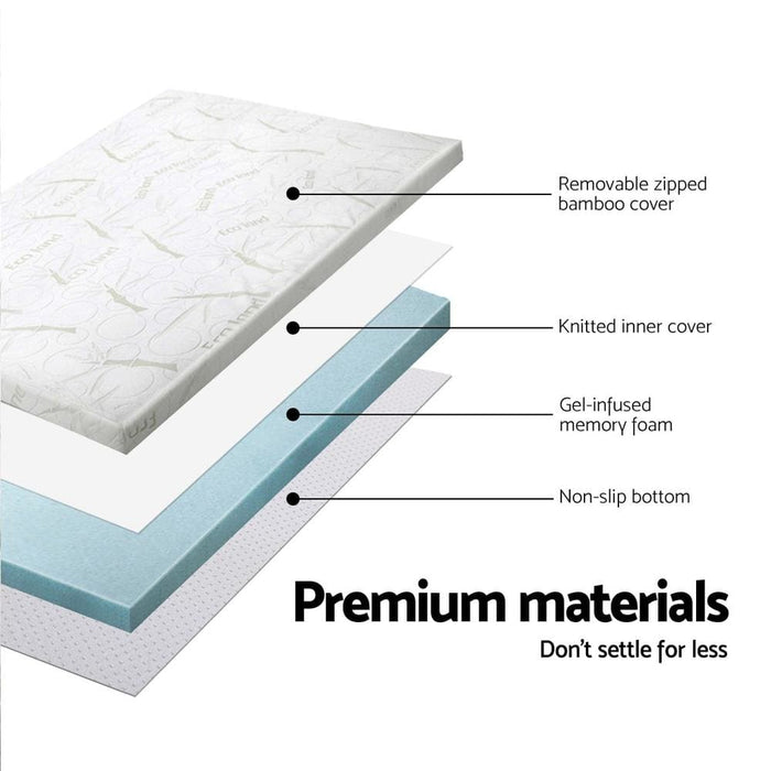 Giselle Bedding Cool Gel Memory Foam Mattress Topper w