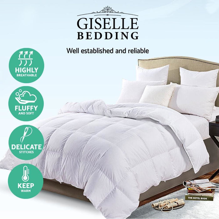 Giselle Bedding King Size Light Weight Duck Down Quilt Cover