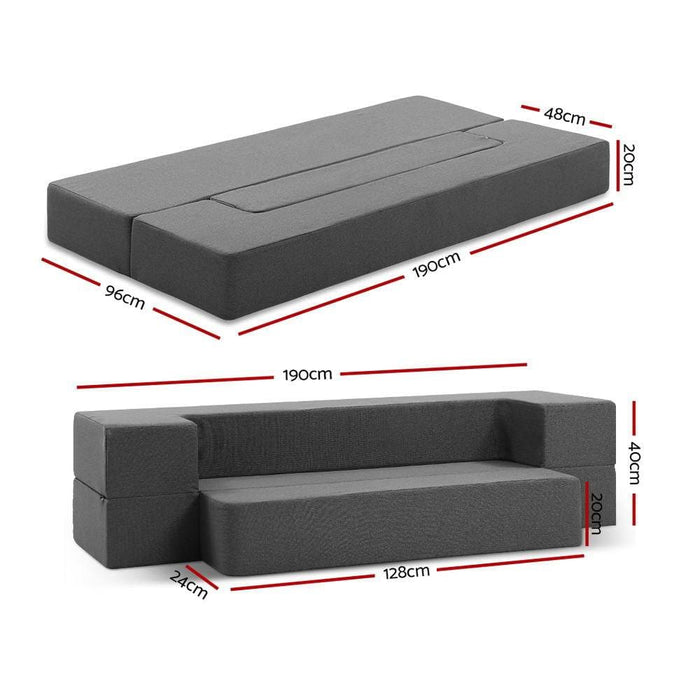 Giselle Bedding Portable Sofa Bed Folding Mattress Lounger